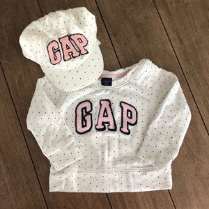12-18 Month Gap Sweatshirt & S-M Hat